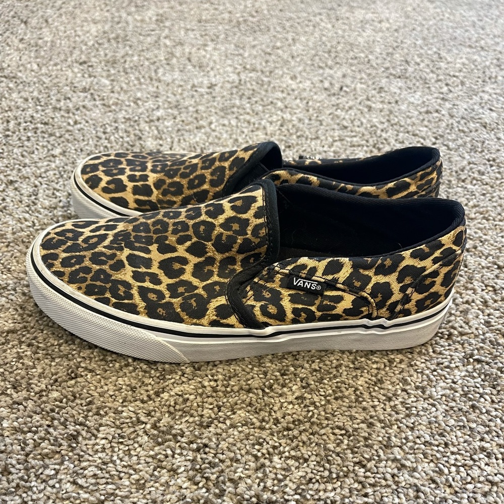 Leopard print vans
